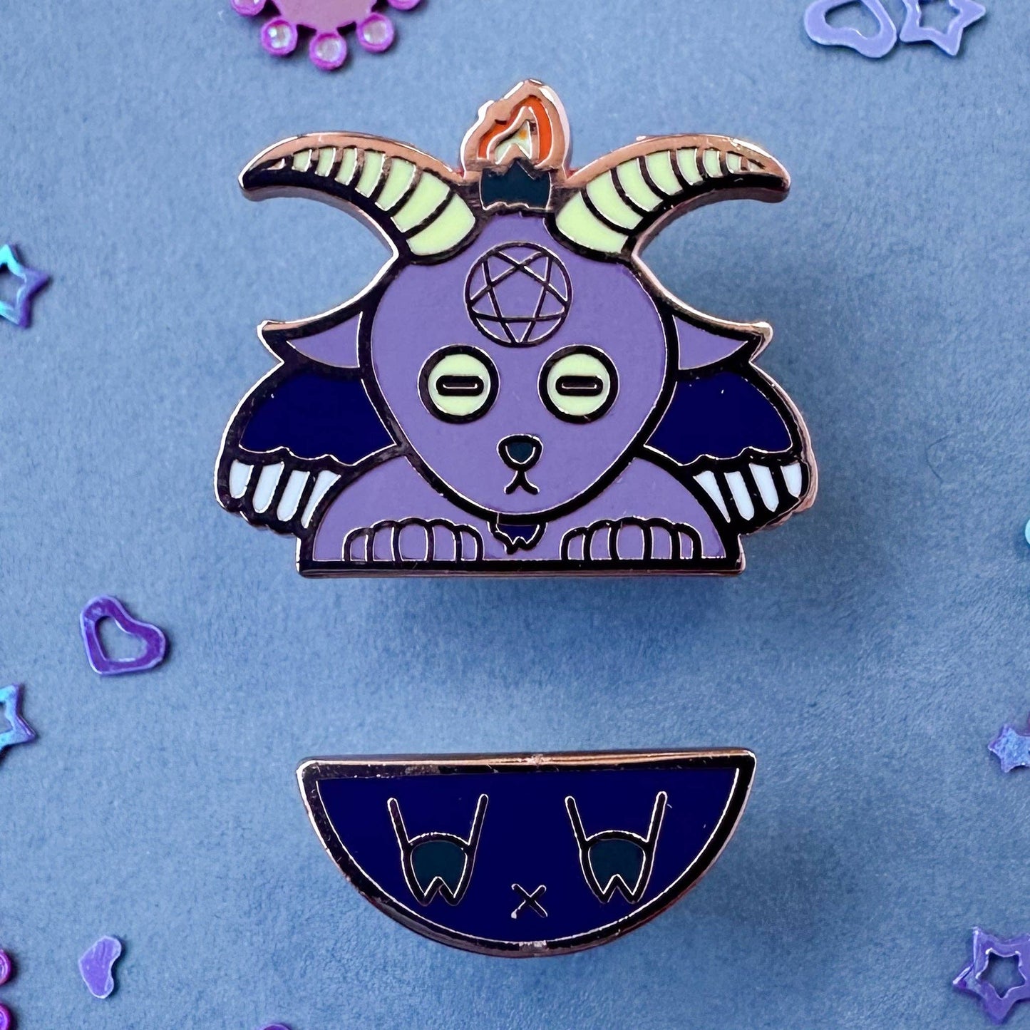 Baphomet Pride Pal Enamel Pin Set
