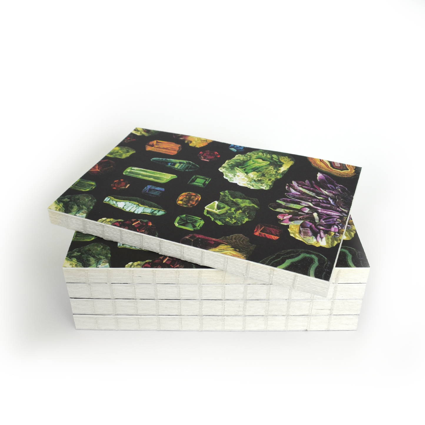 Vintage Crystals & Minerals Exposed Coptic Binding Notebook