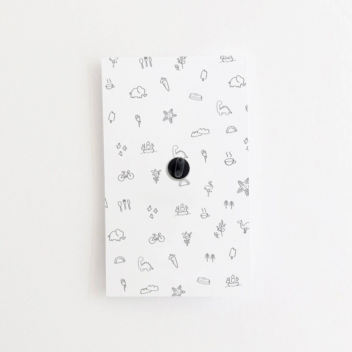 Gold Enamel Cat Lapel Pin: Black