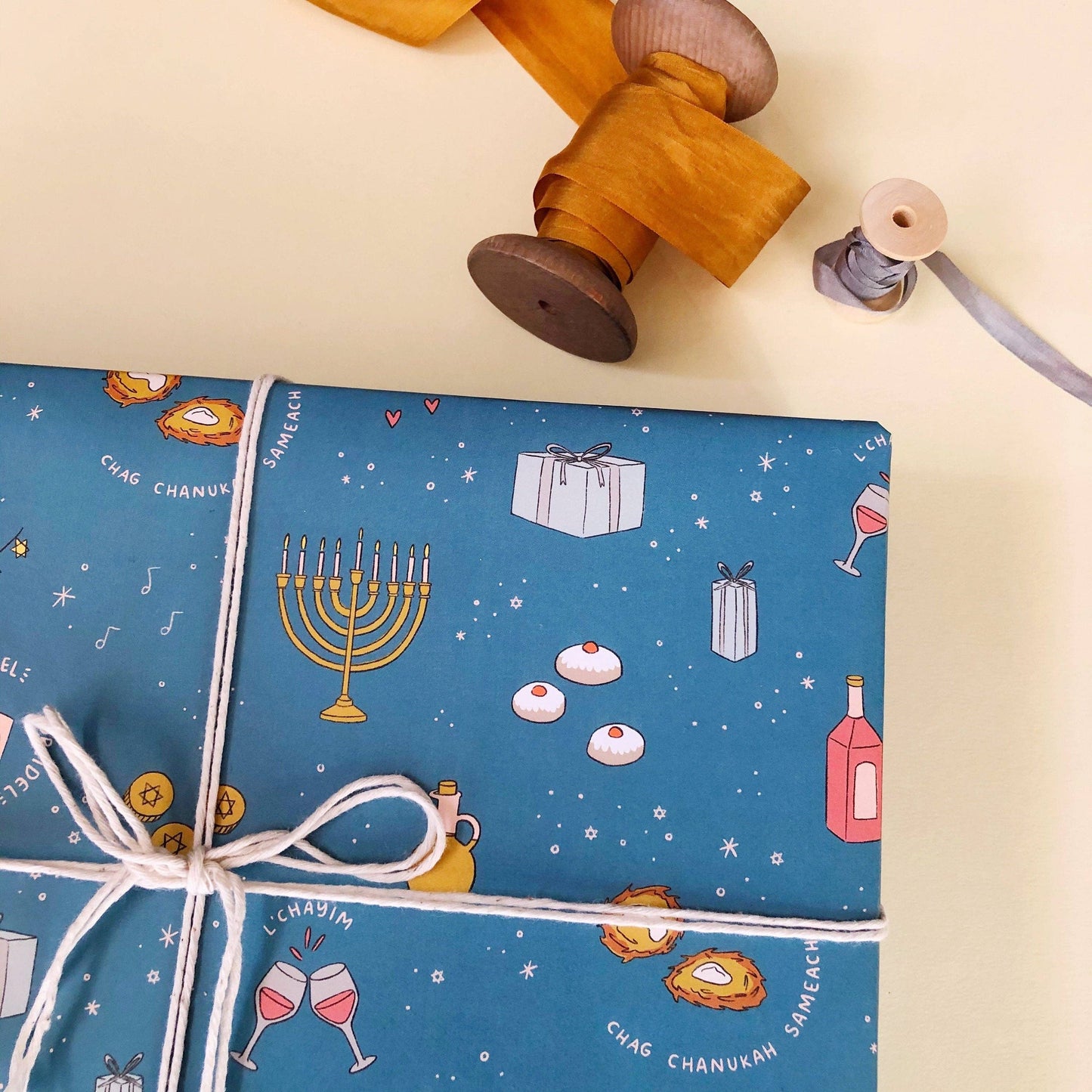 Hanukkah Party Wrapping Paper - 3 sheet roll