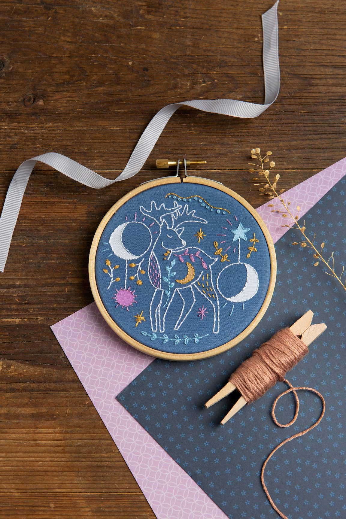 Celestial Deer Mini Embroidery Kit