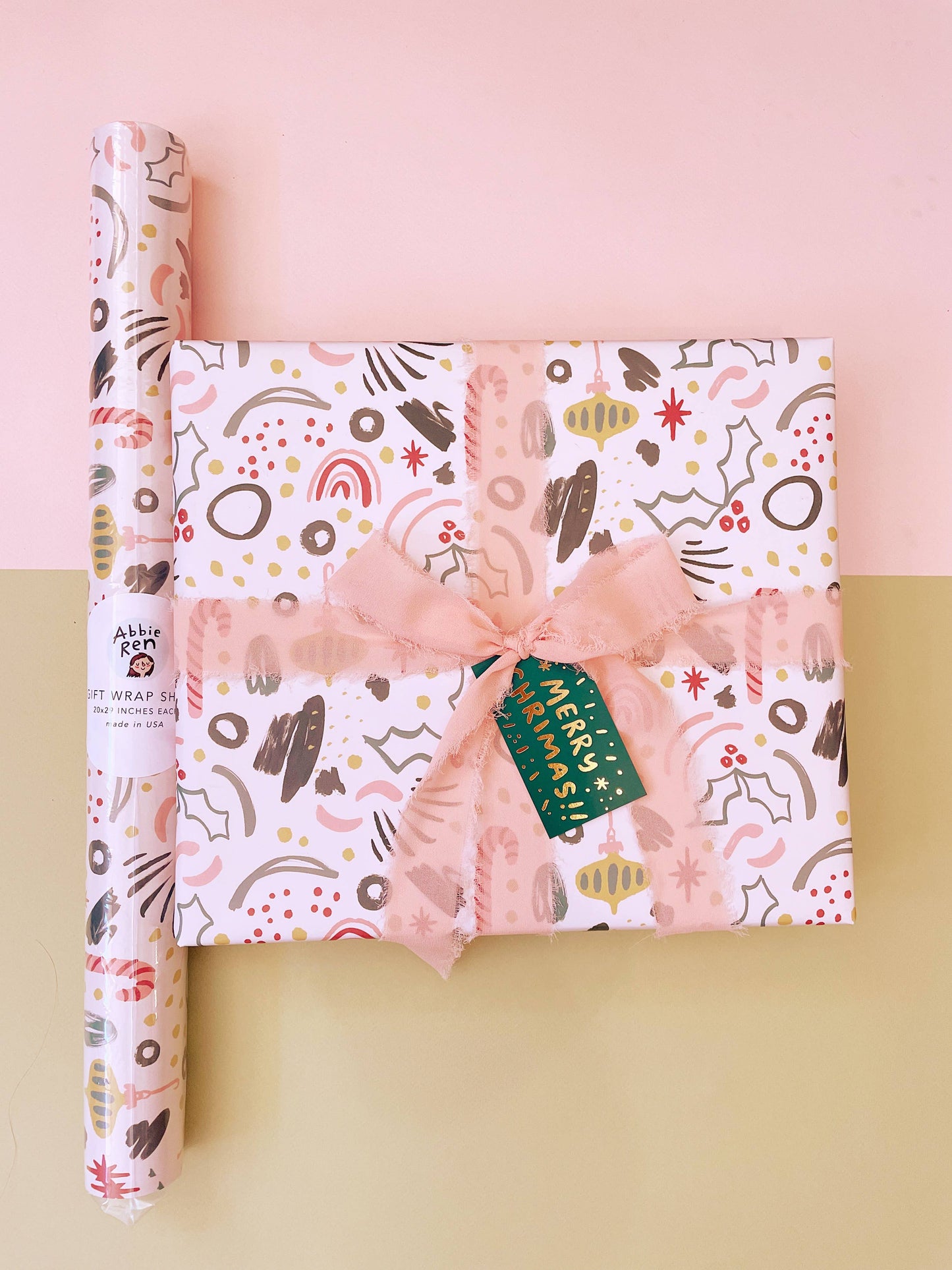Abstract Winter Solstice / Christmas Wrapping Paper - 3 Sheet Roll