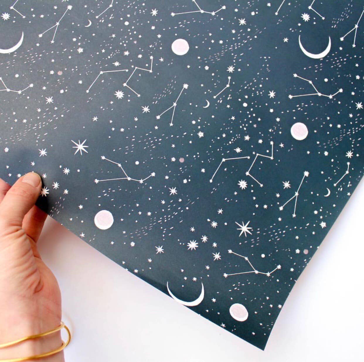 Moon and Stars wrapping paper rolls