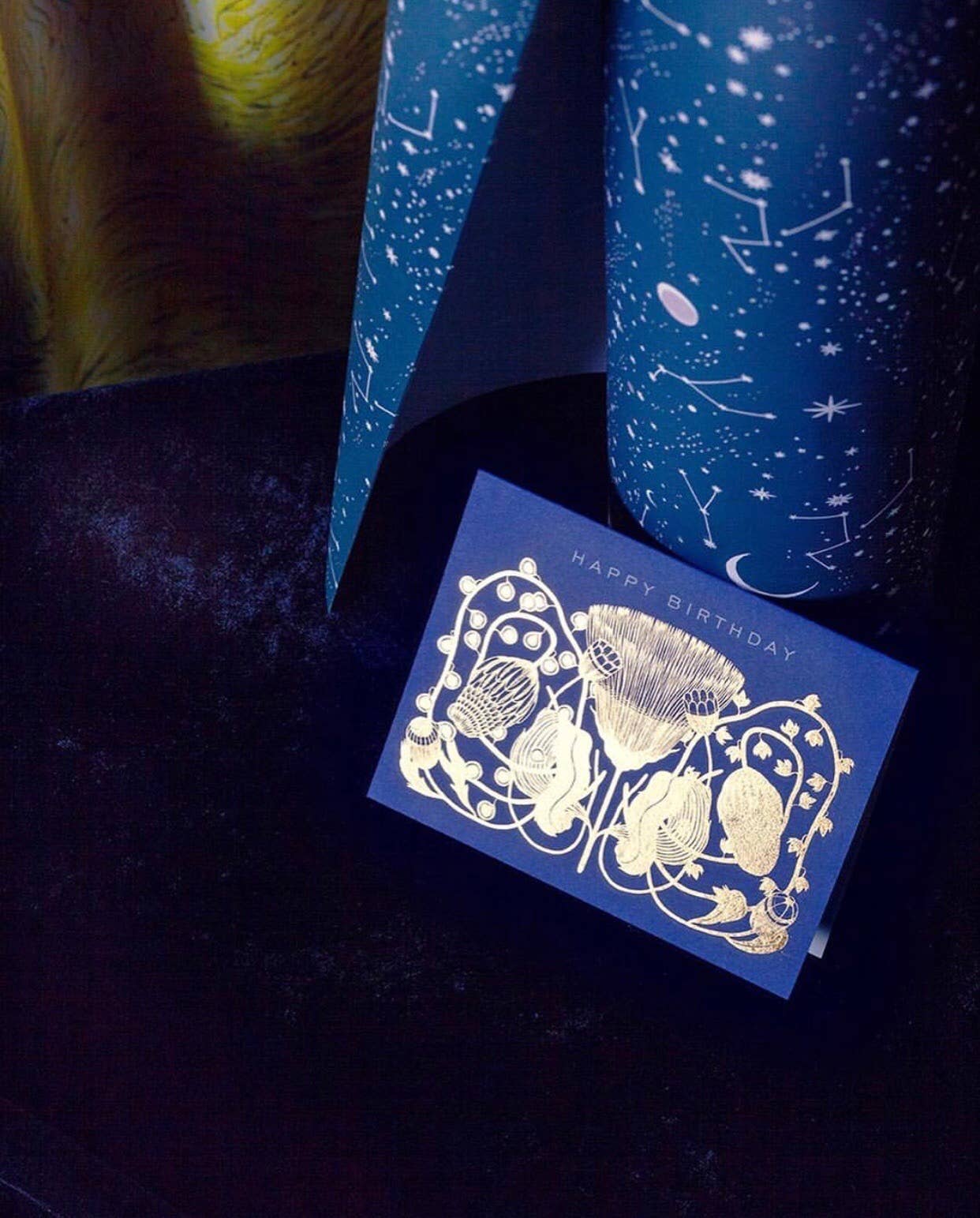 Moon and Stars wrapping paper rolls