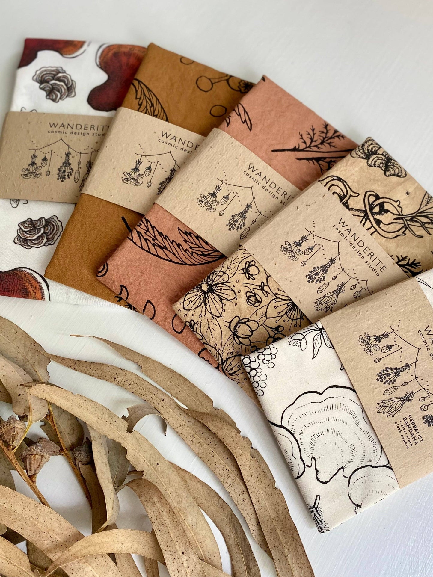 Bandana | Herbs of Protection | Plant Dyed | Rose