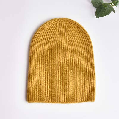 Mandarin Orange Cashmere & Wool blend 3-in-1 Knit Hat