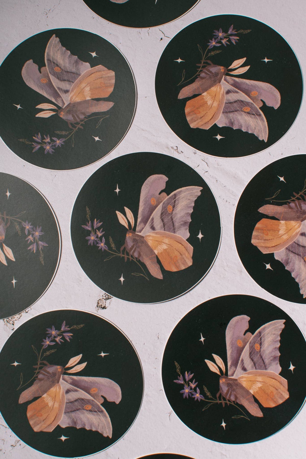 Wildflower Moth 3"Vinyl Sticker