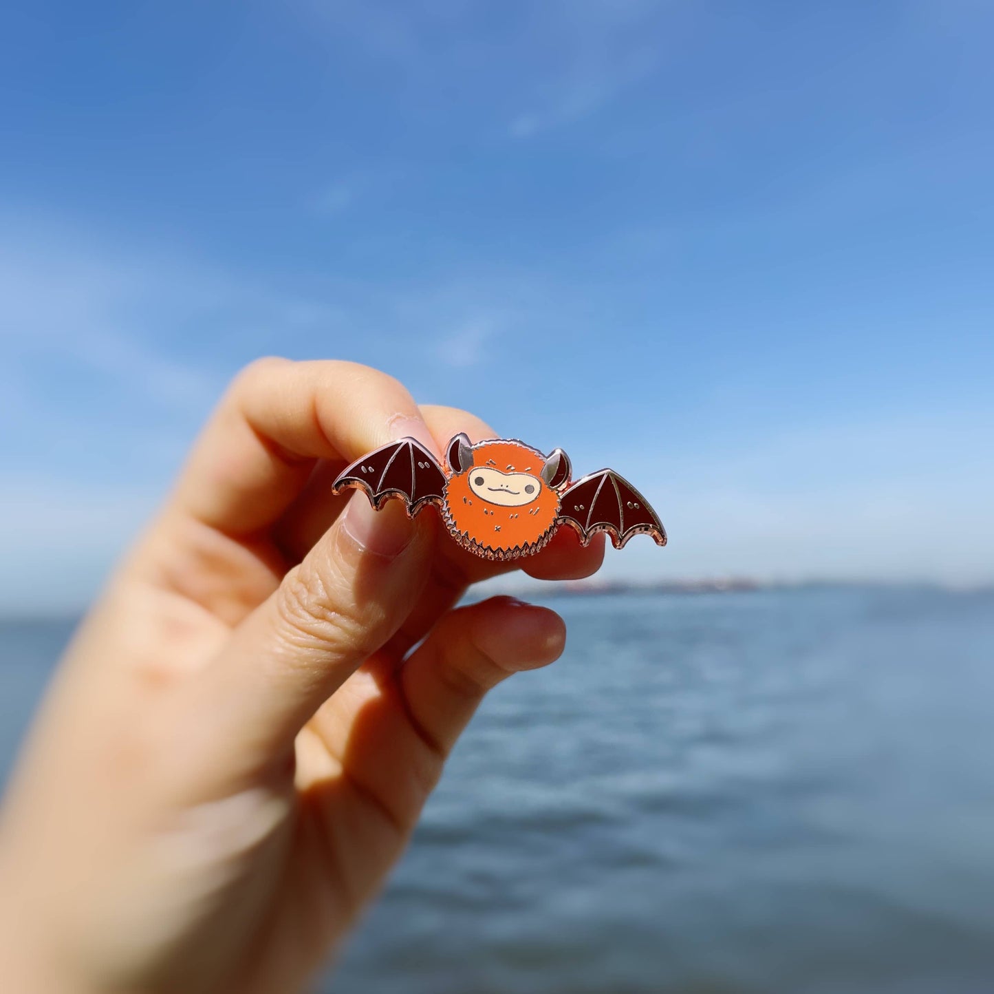 Eastern Red Bat Enamel Pin