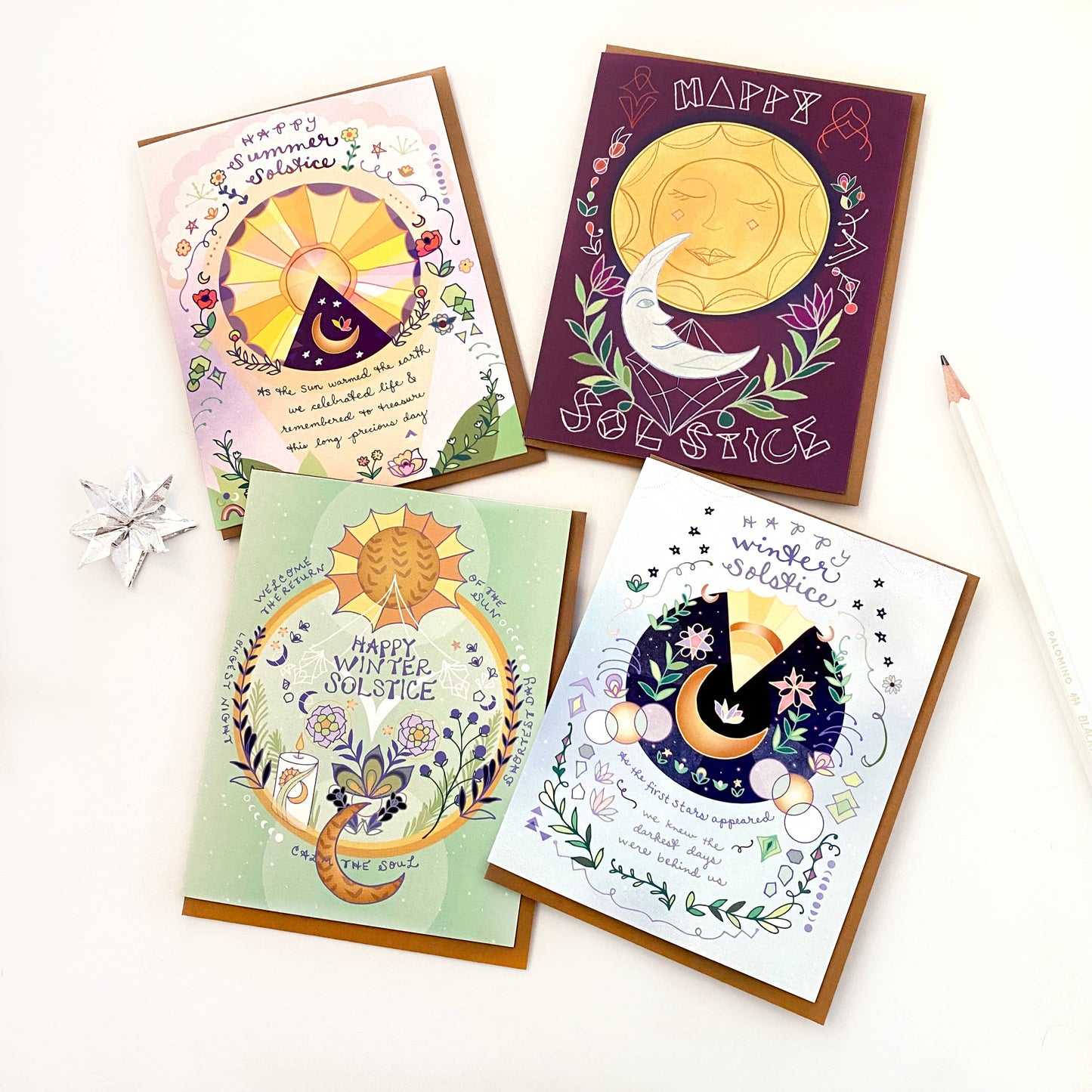 Happy Winter Solstice Circle Card