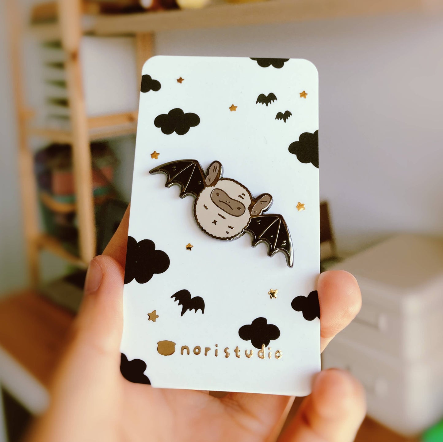 Little Brown Bat Enamel Pin