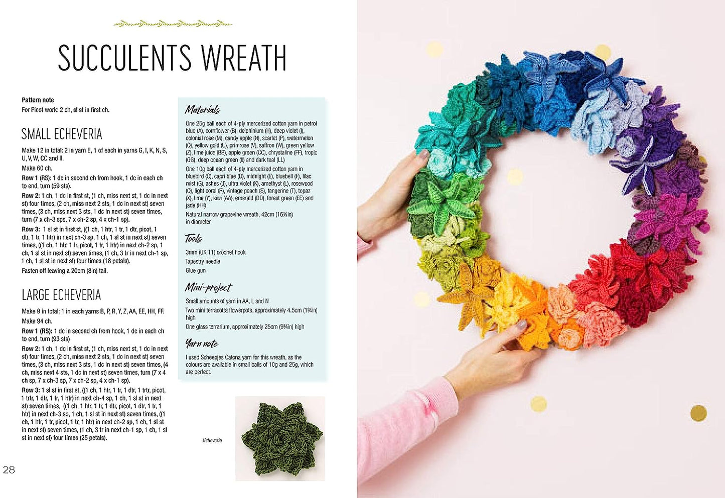 Crocheted Wreaths for the Home by Anna Nikipirowicz