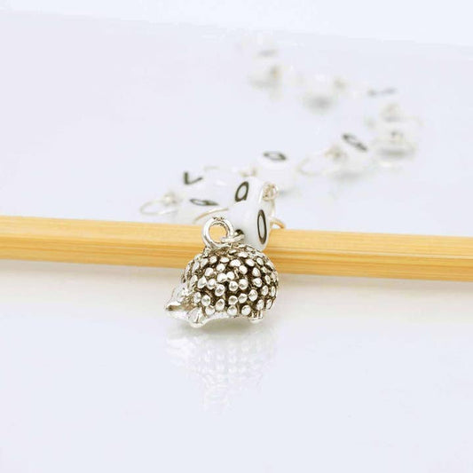 Silver Hedgehog Knitting or Crochet Chain Row Counter