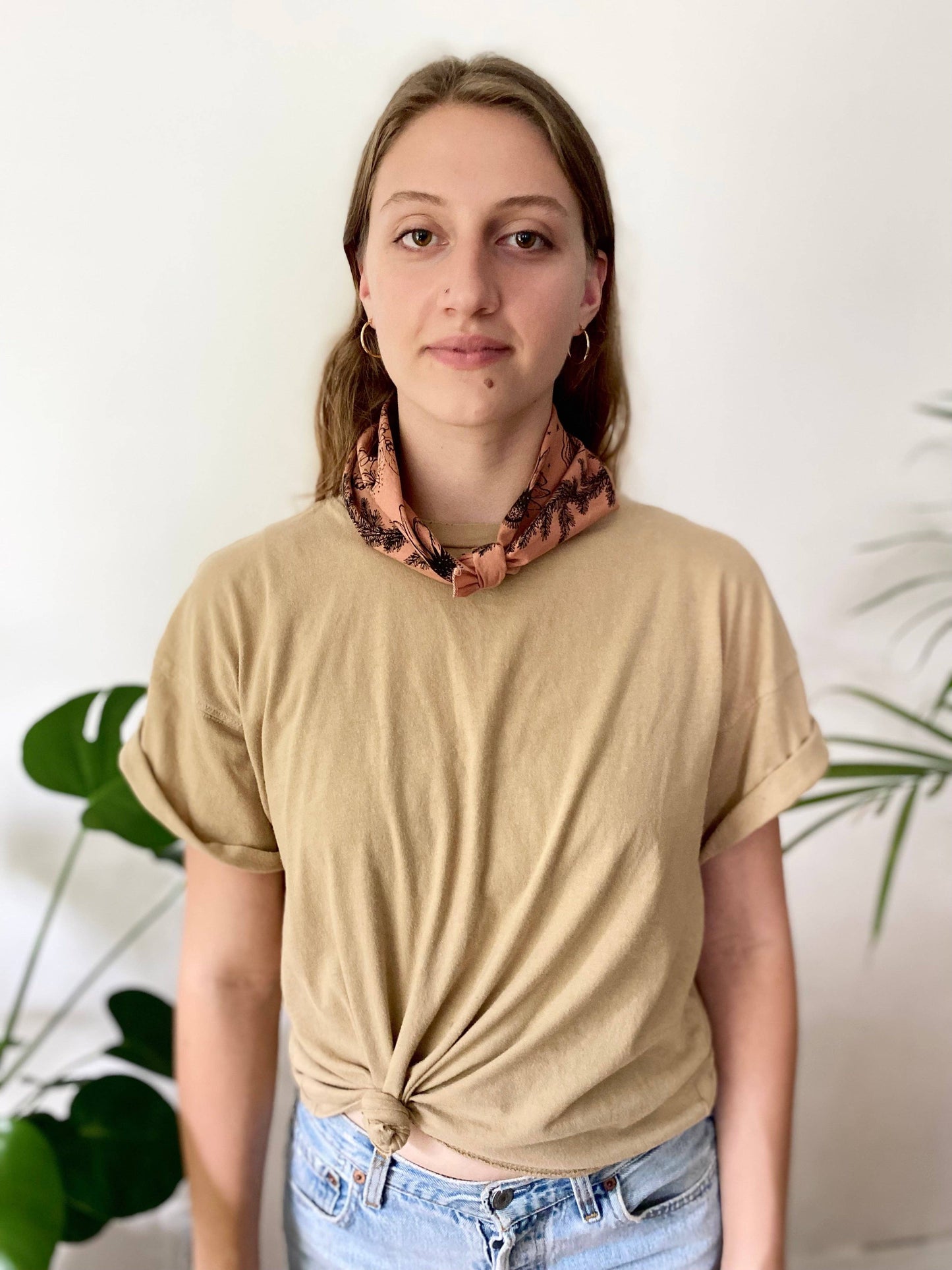Bandana | Herbs of Protection | Plant Dyed | Rose