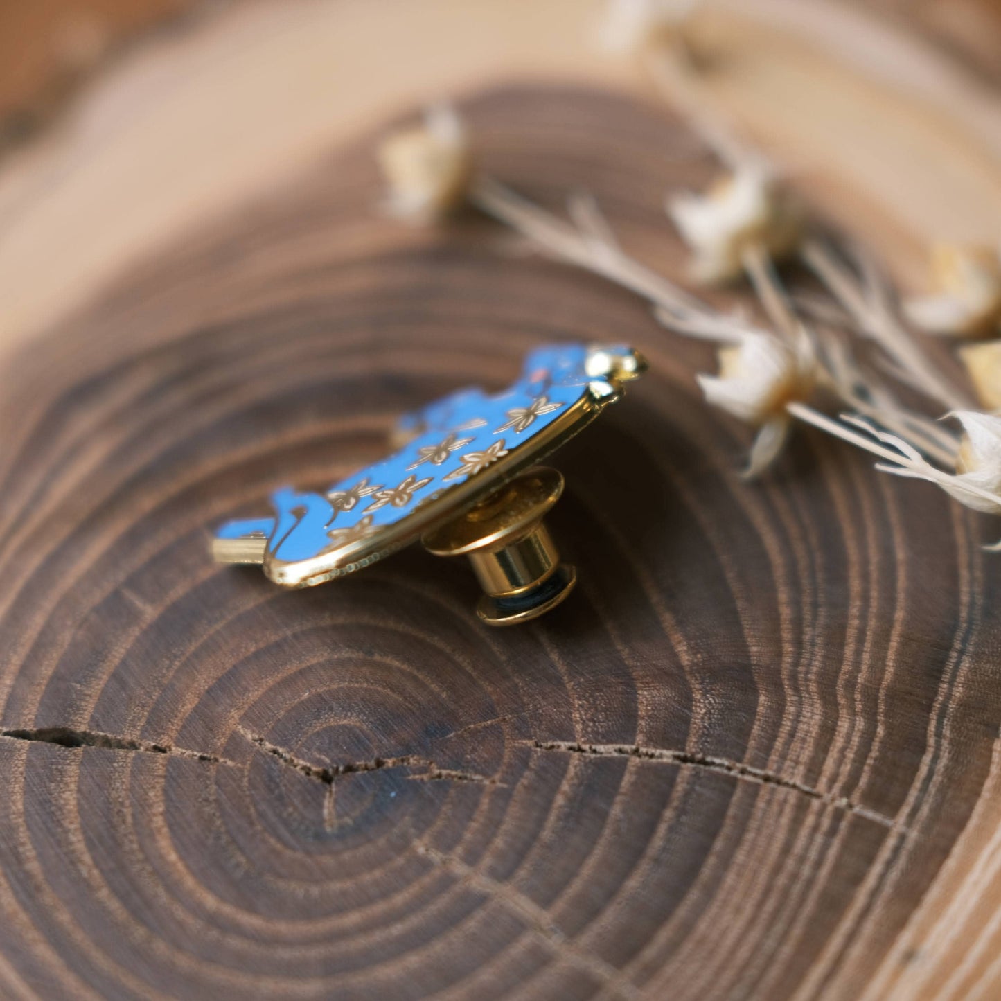 Blue Water Buffalo (w/ Sampaguita Jasmine Flower) Enamel Pin