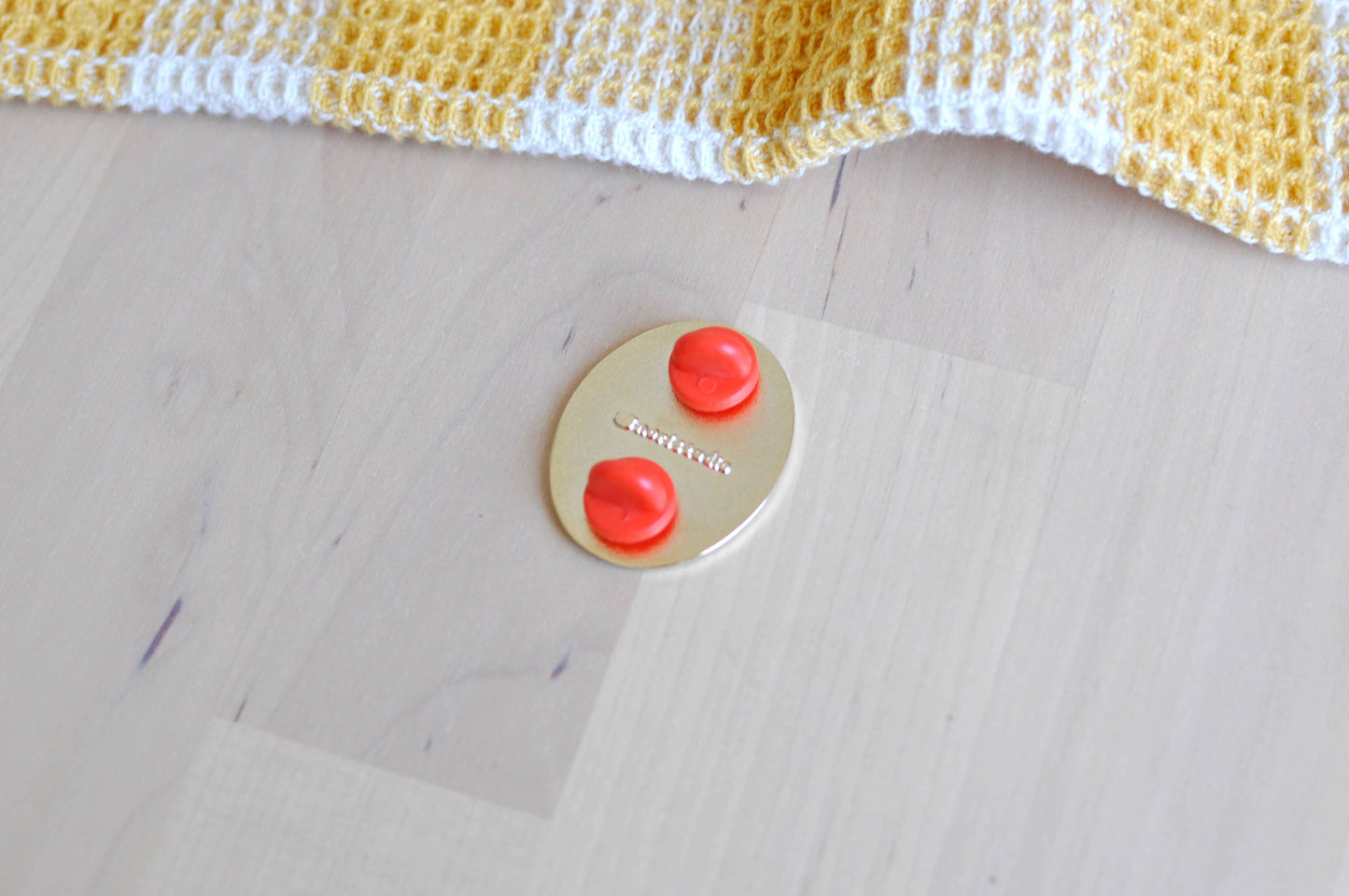 Knitting Moonch Enamel pin, Fall Theme, Limited Edition