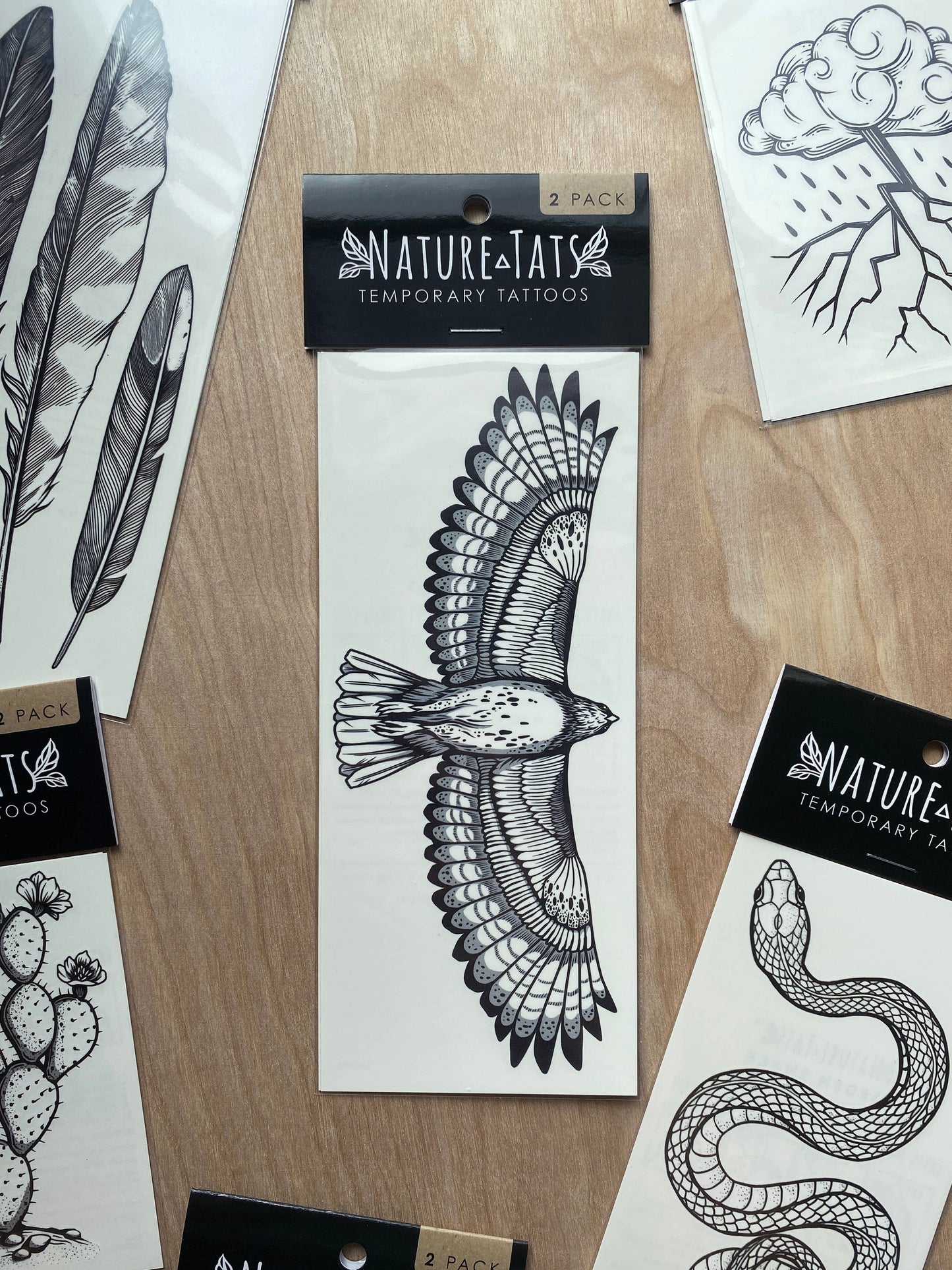 Hawk Temporary Tattoo: 1-Pack