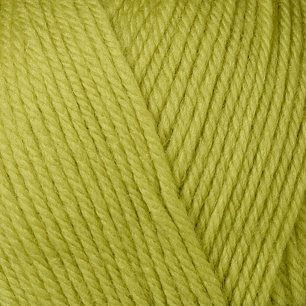 A close-up image of a skein of Berroco Ultra Wool worsted weight yarn in a neon green color.