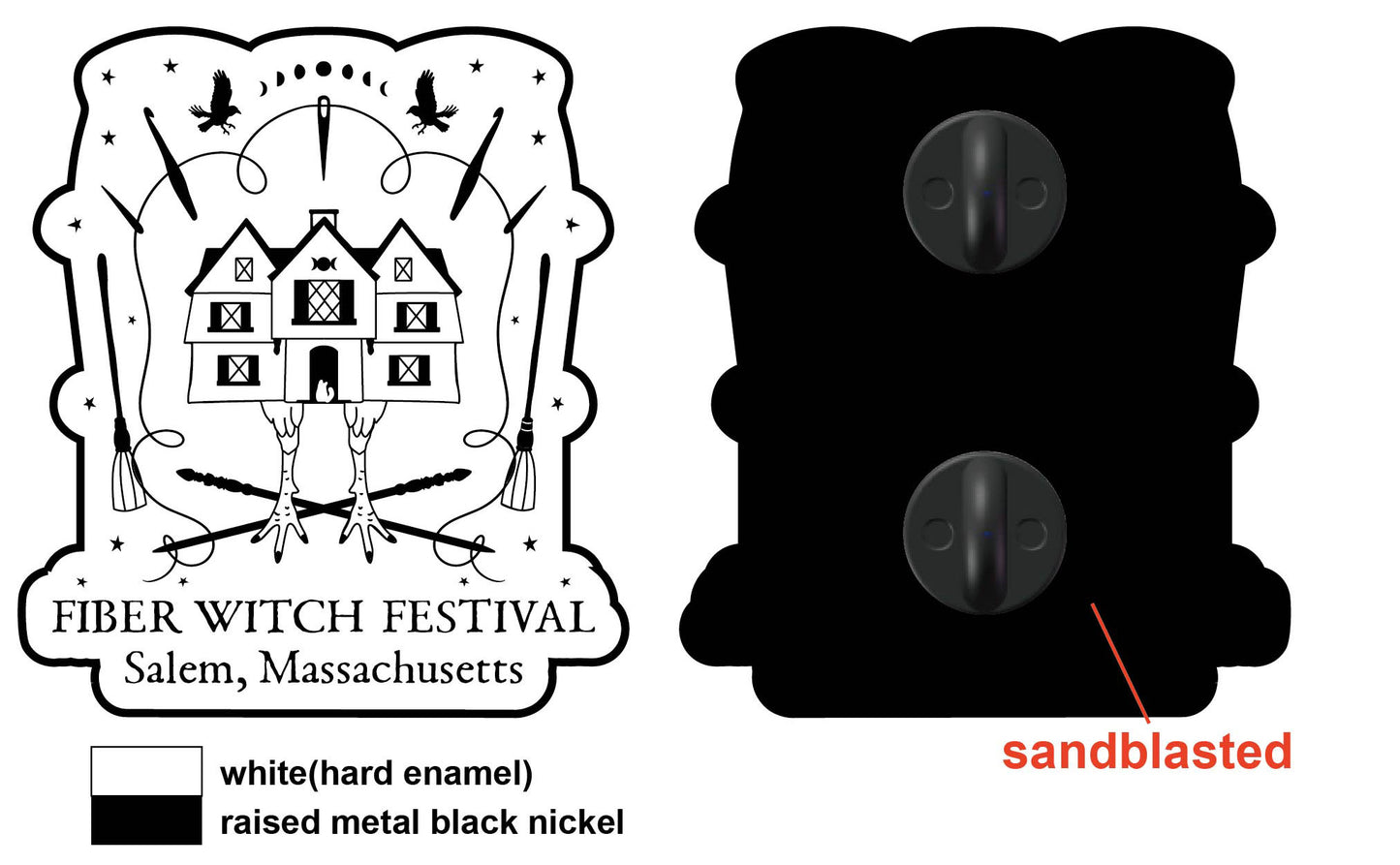 Exclusive Fiber Witch Festival Enamel Pin
