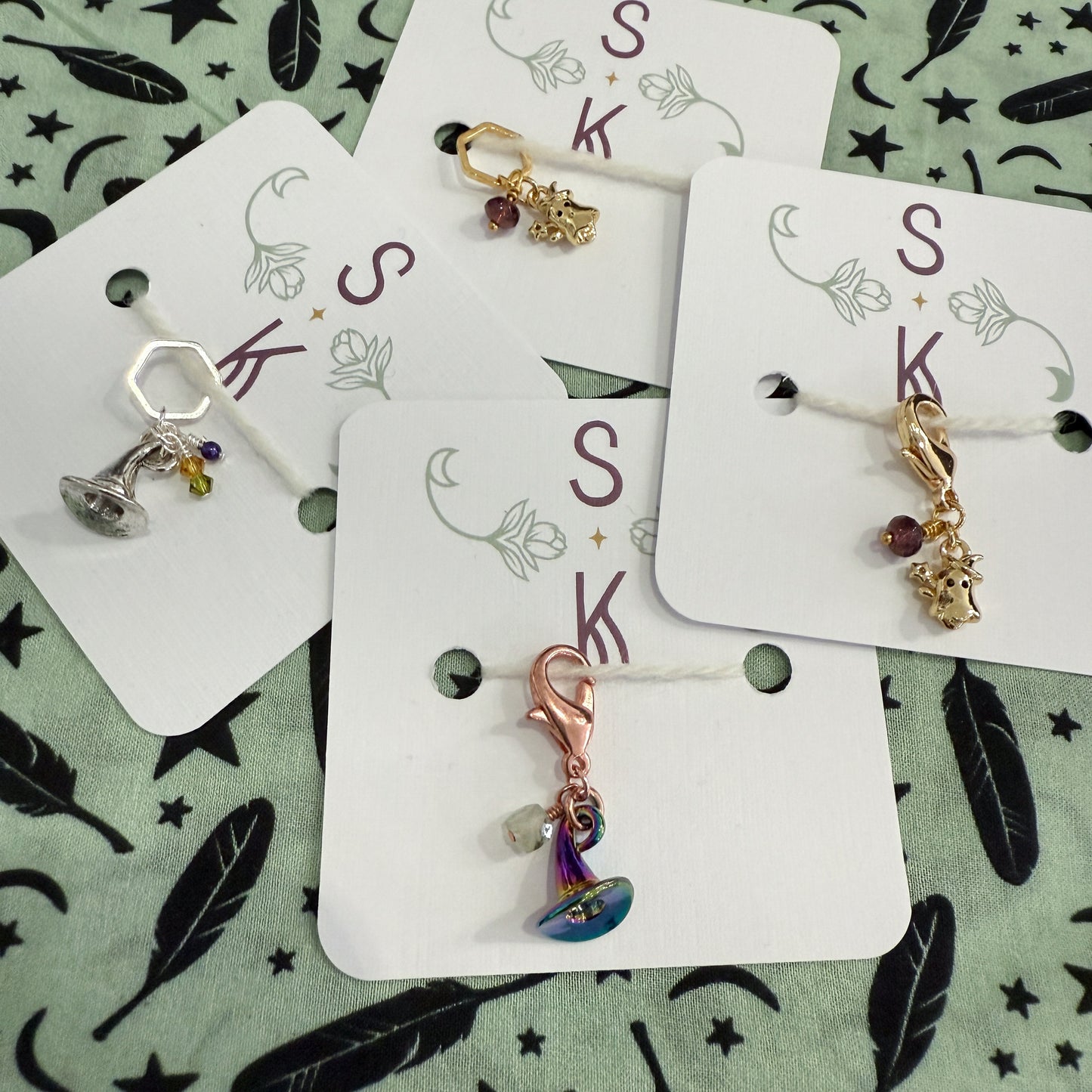 Witch Hat Stitch Markers by Sassafras Knits