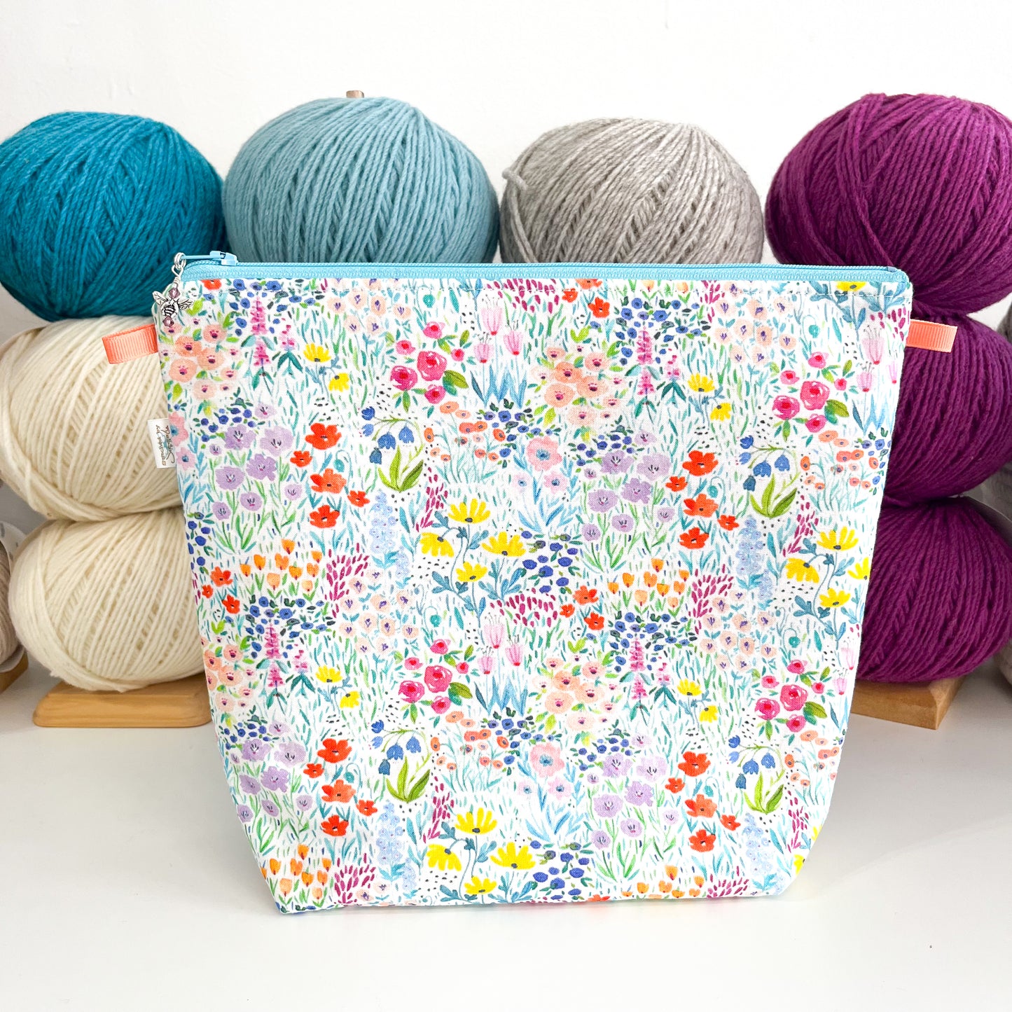 Sweet Meadow - Tall Wedge Project Bag by JessaLu
