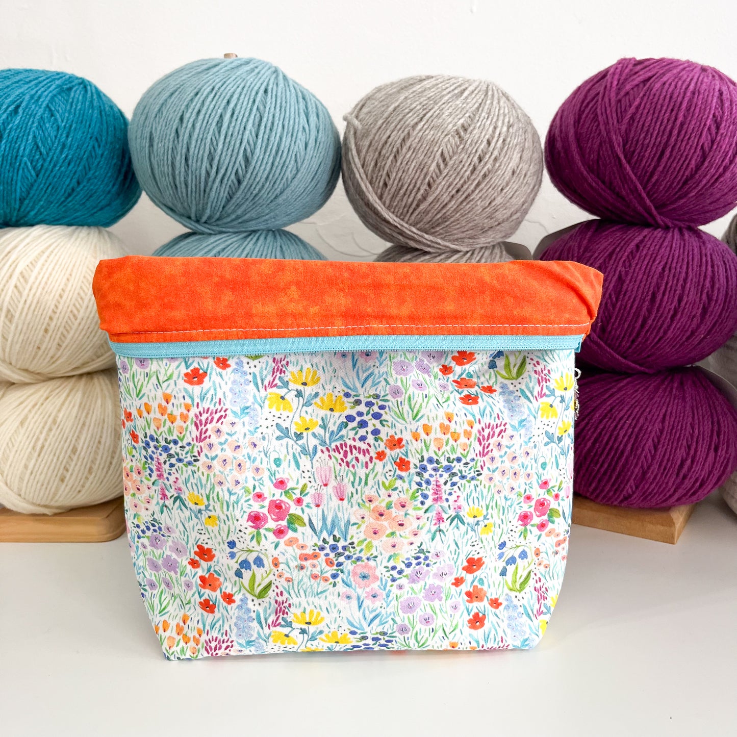 Sweet Meadow - Tall Wedge Project Bag by JessaLu