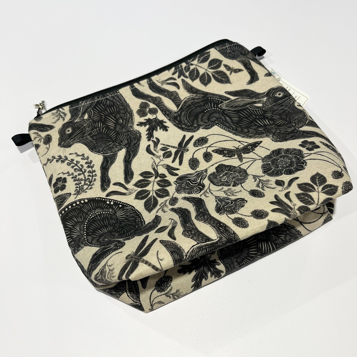 Exclusive Rabbits on Linen Project Bags by Stitched by JessaLu