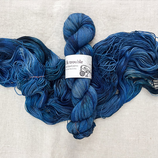 Toil & Trouble Yak Skellington - Merino Yak Sock