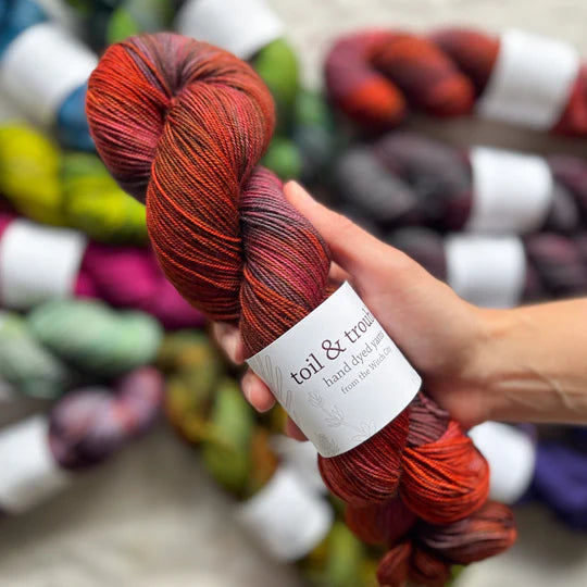 Toil & Trouble Yak Skellington - Merino Yak Sock