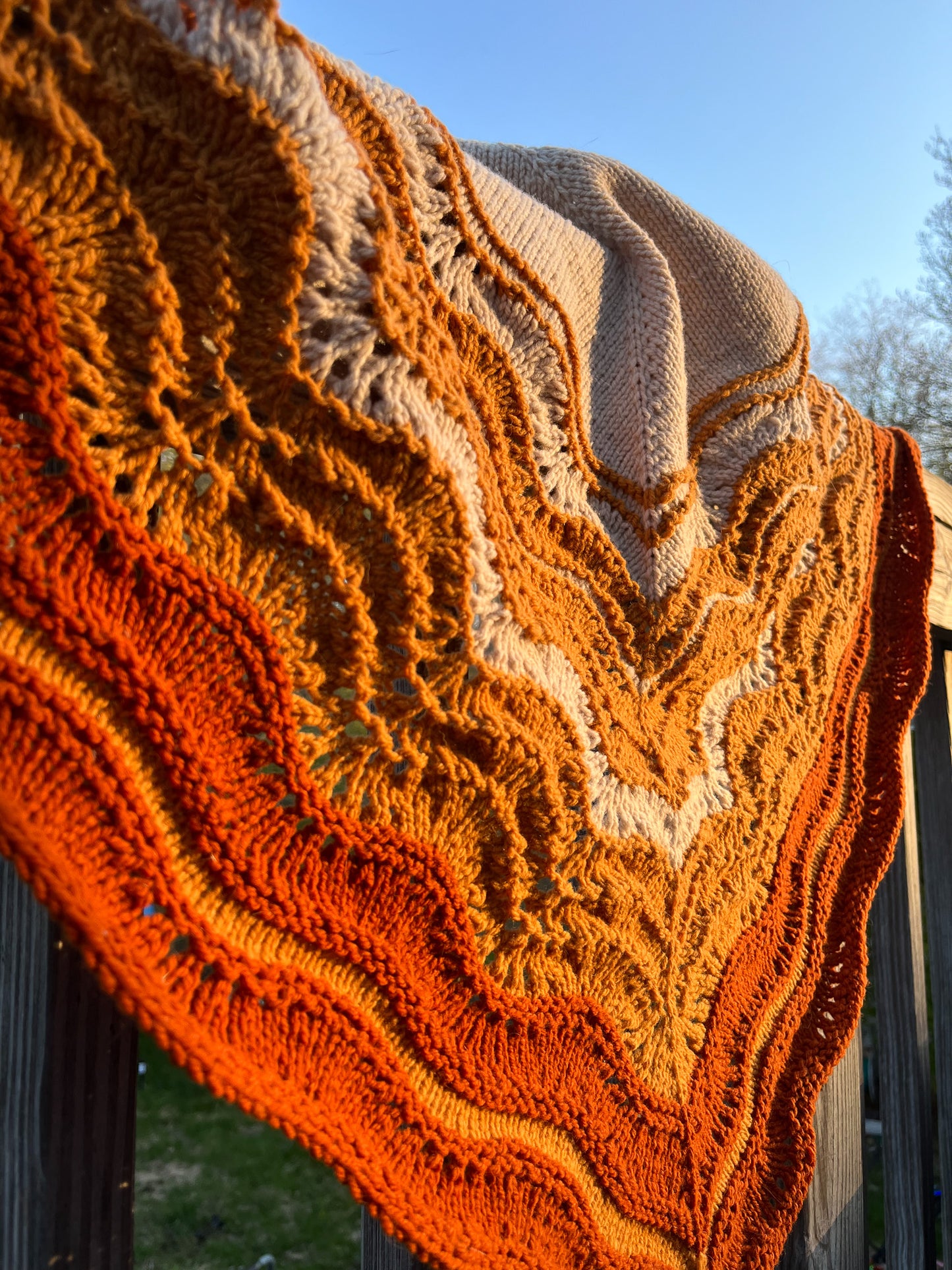 Shifting Sands Shawl Knitting Pattern - Digital Download