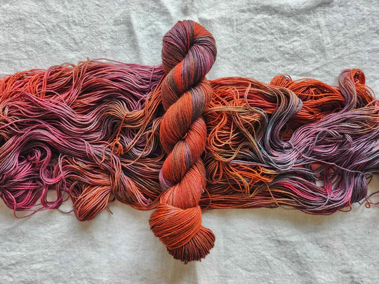 Toil & Trouble Yak Skellington - Merino Yak Sock