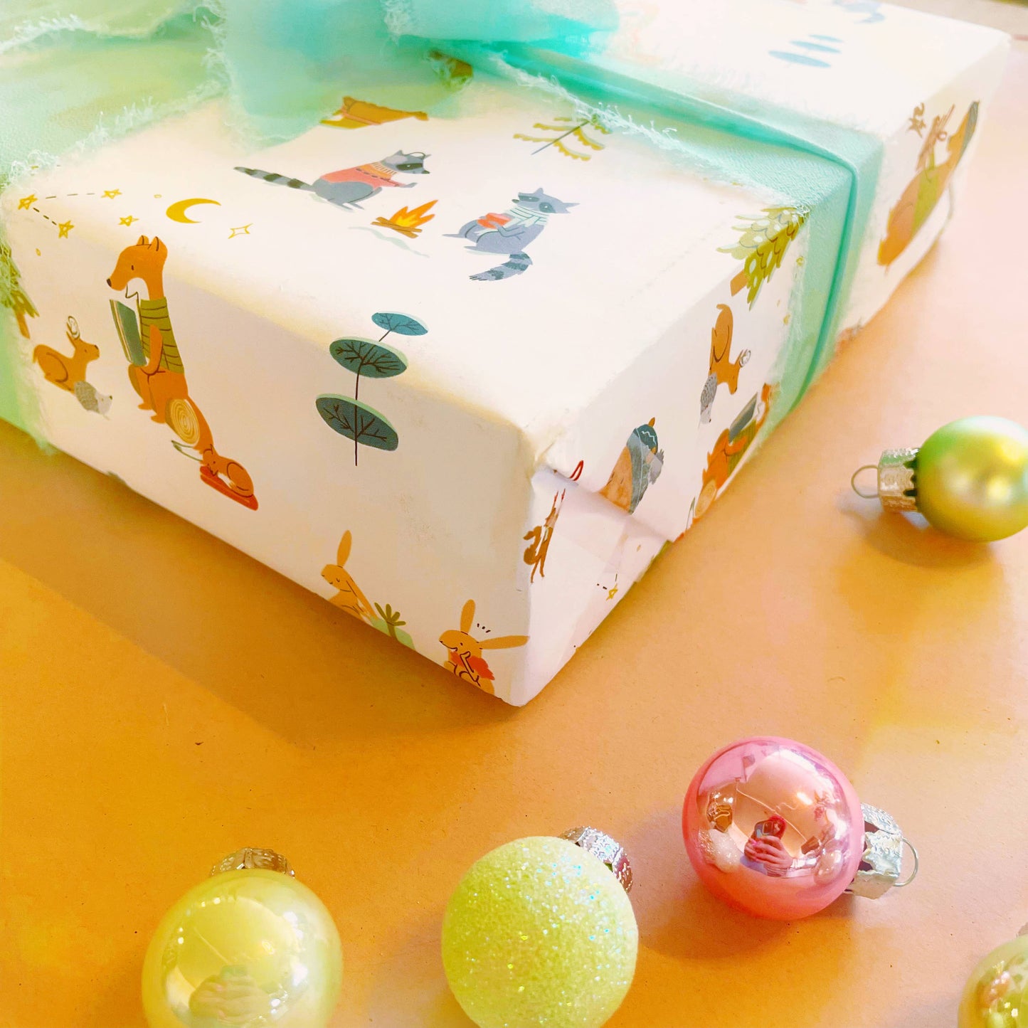 Woodland Animal Christmas Wrapping Paper- 3 sheet roll