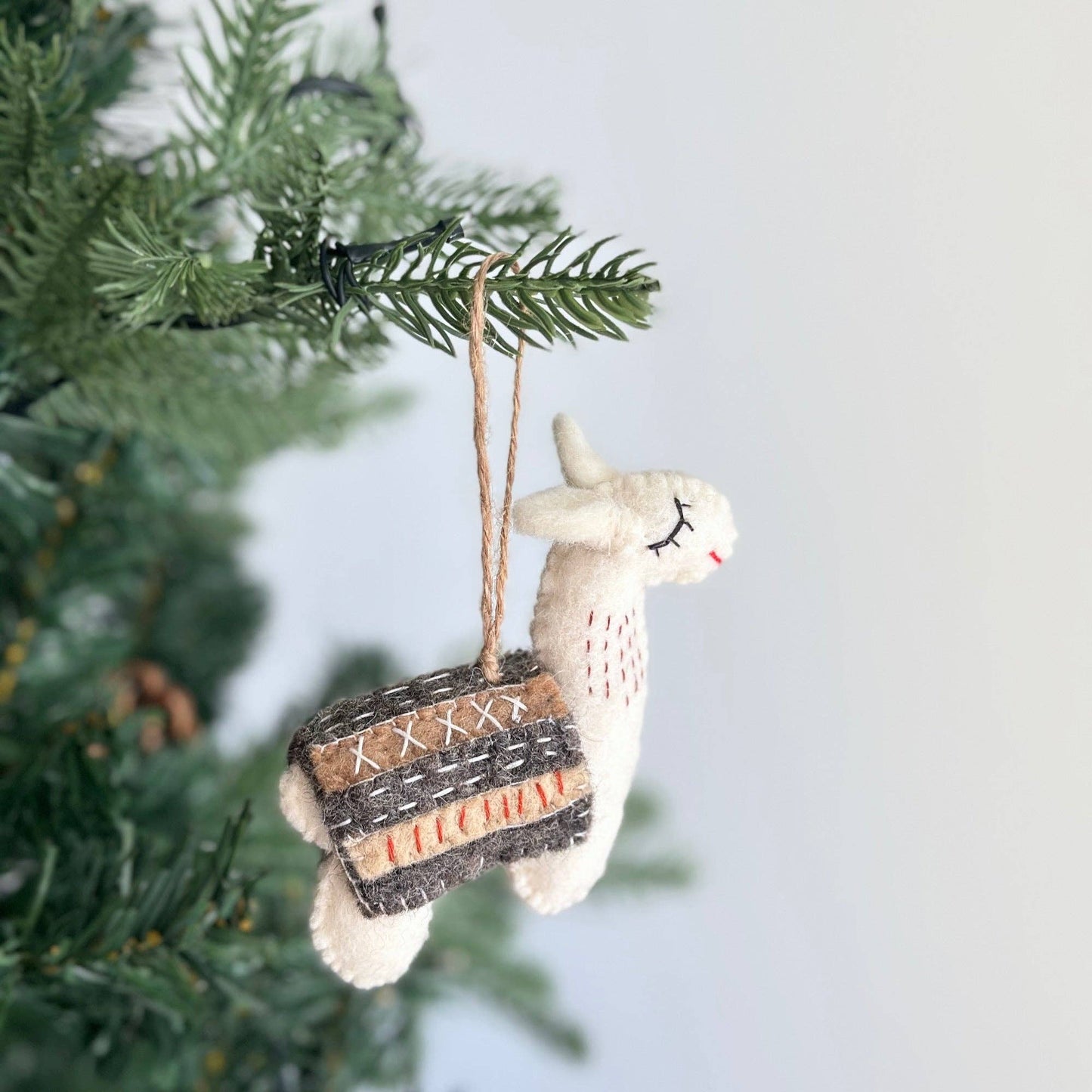 Felt Llama Ornament: Pink / Ornament