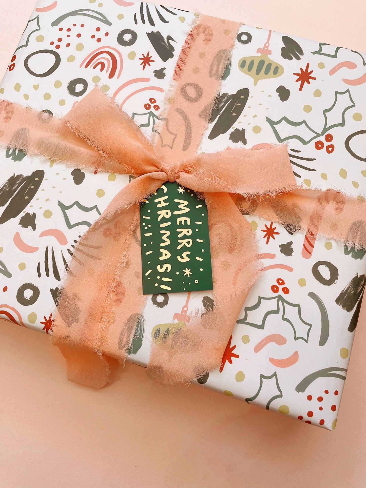 Abstract Winter Solstice / Christmas Wrapping Paper - 3 Sheet Roll