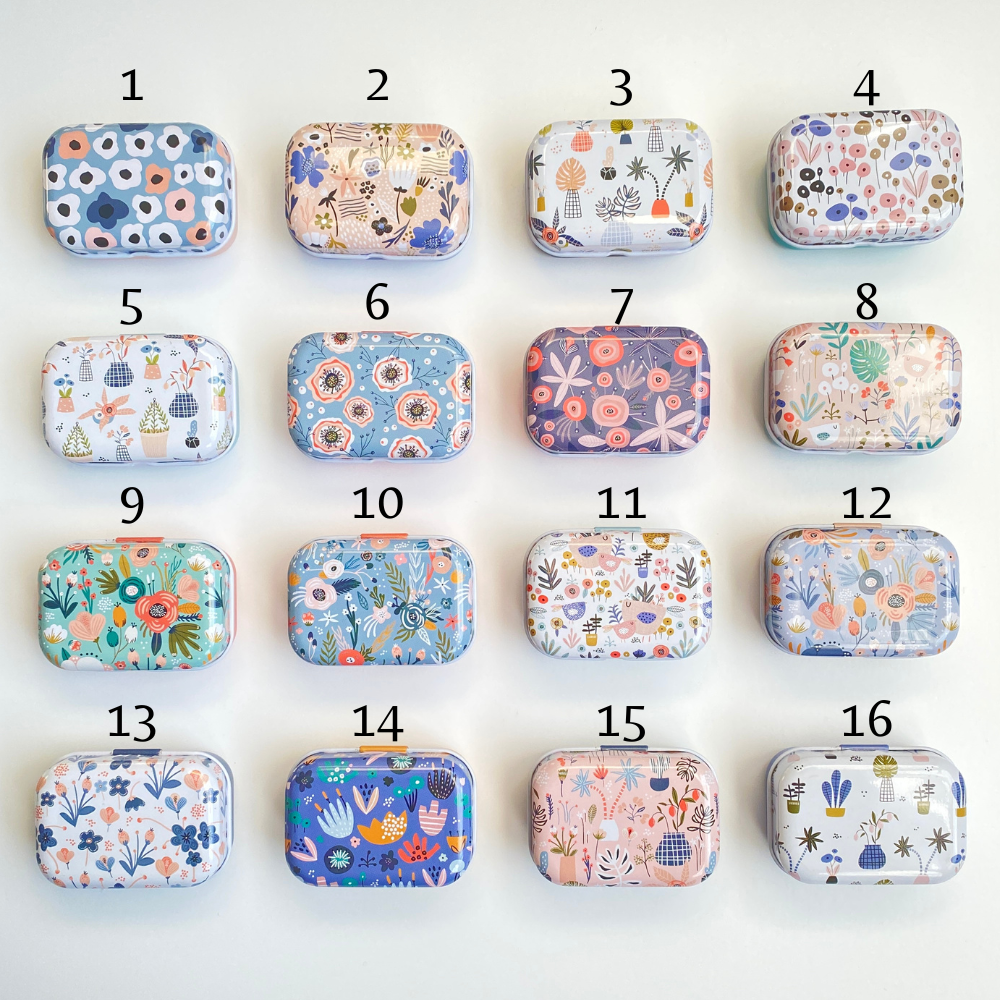 Modern Floral Magnetic Needle Case - #12