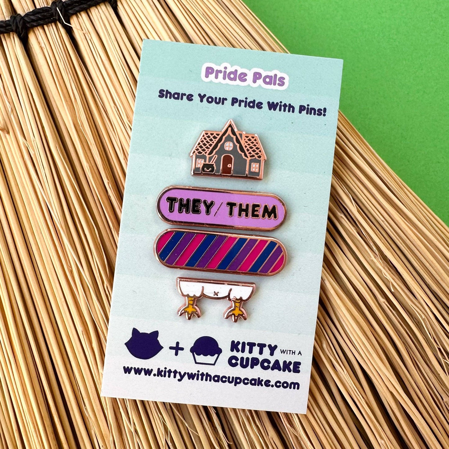 Baphomet Pride Pal Enamel Pin Set