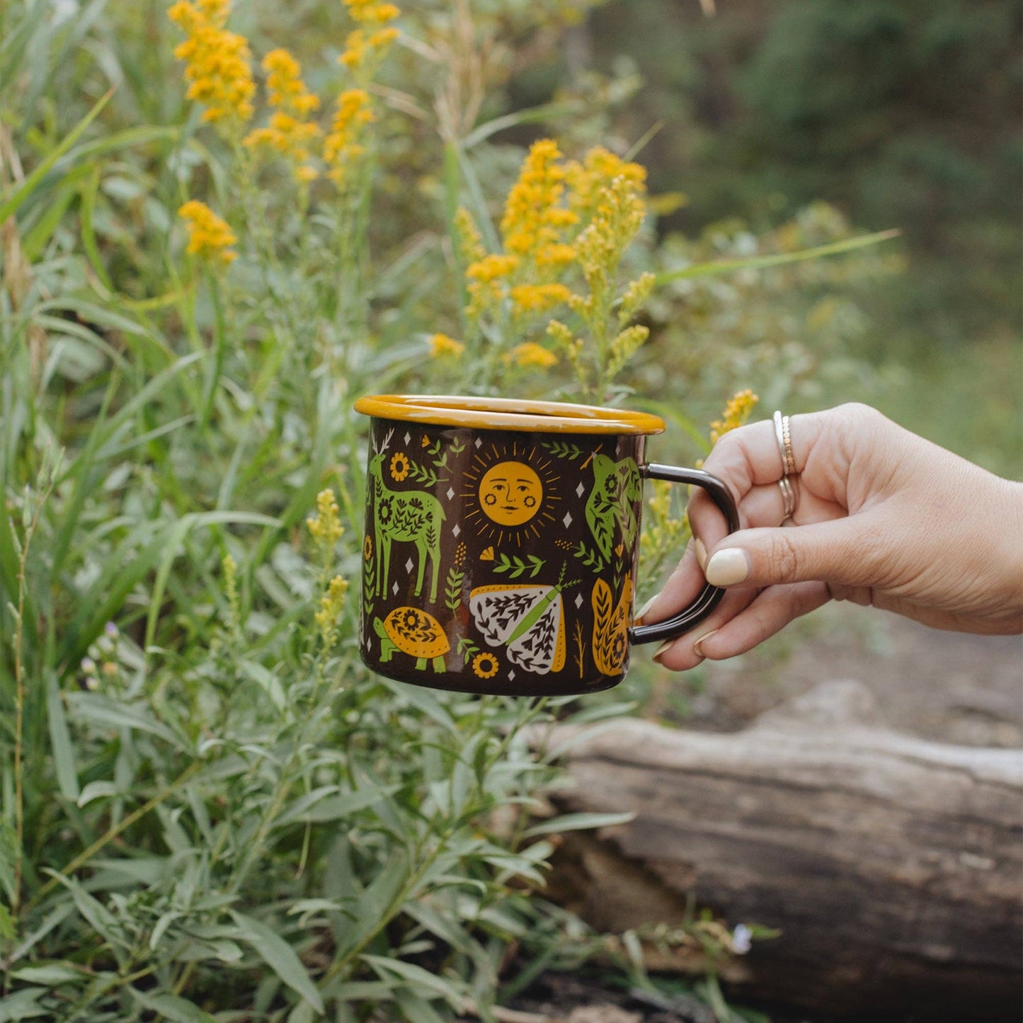 Woodland Friends Enamel Mug 16 oz