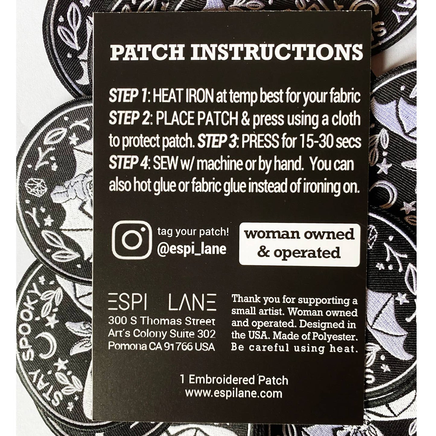 Stay Spooky Iron-On Halloween Bat Patch
