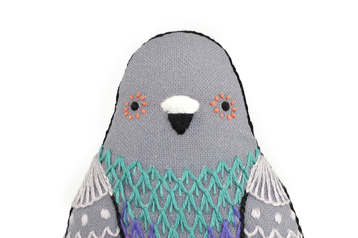 Pigeon Embroidery Kit By Kiriki Press