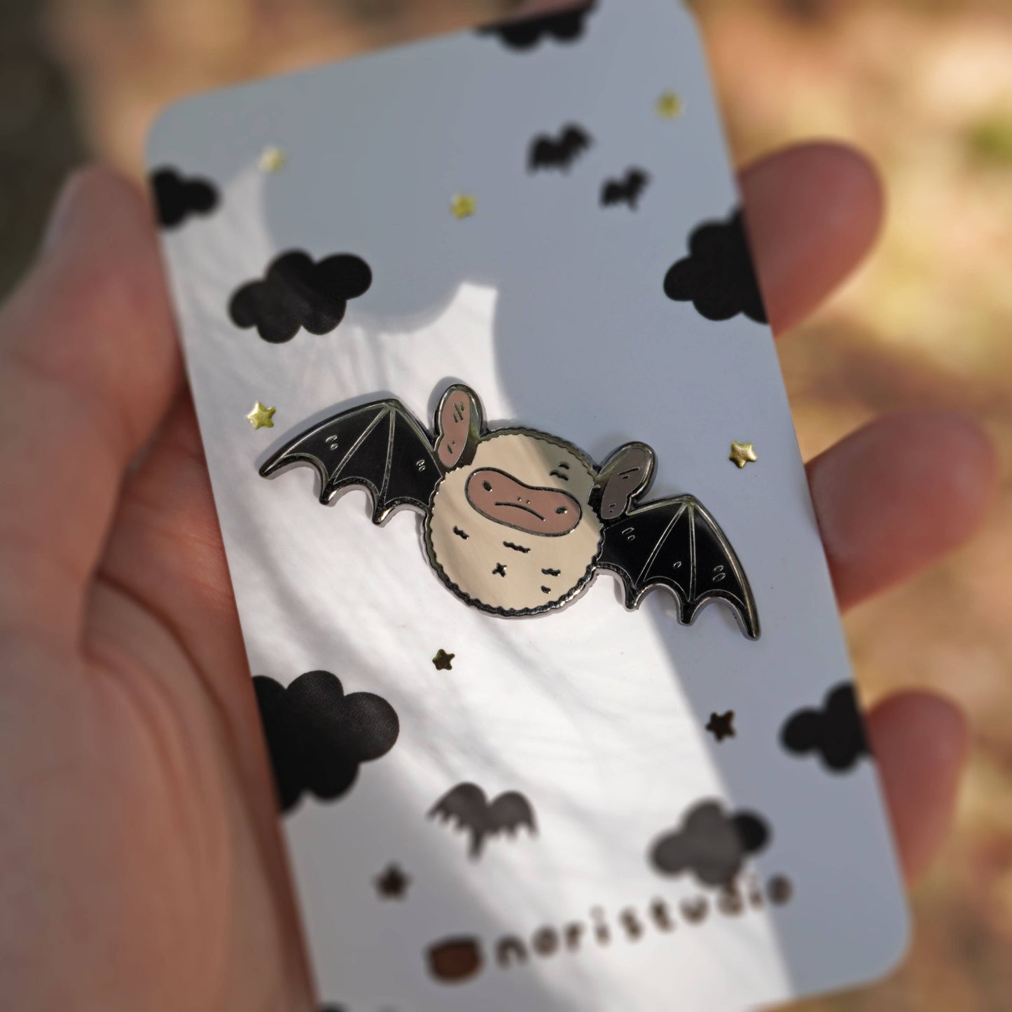 Little Brown Bat Enamel Pin