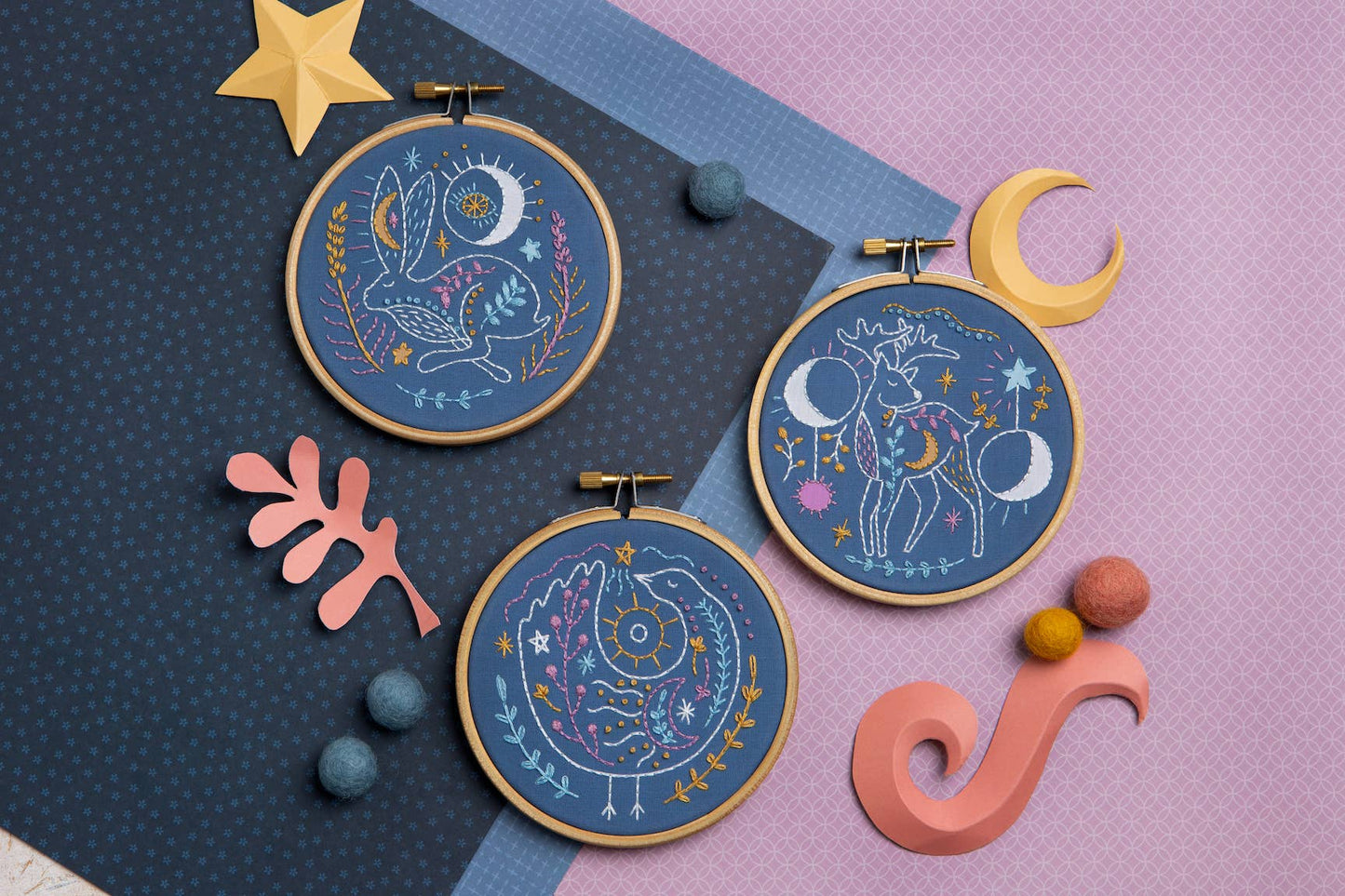 Celestial Deer Mini Embroidery Kit