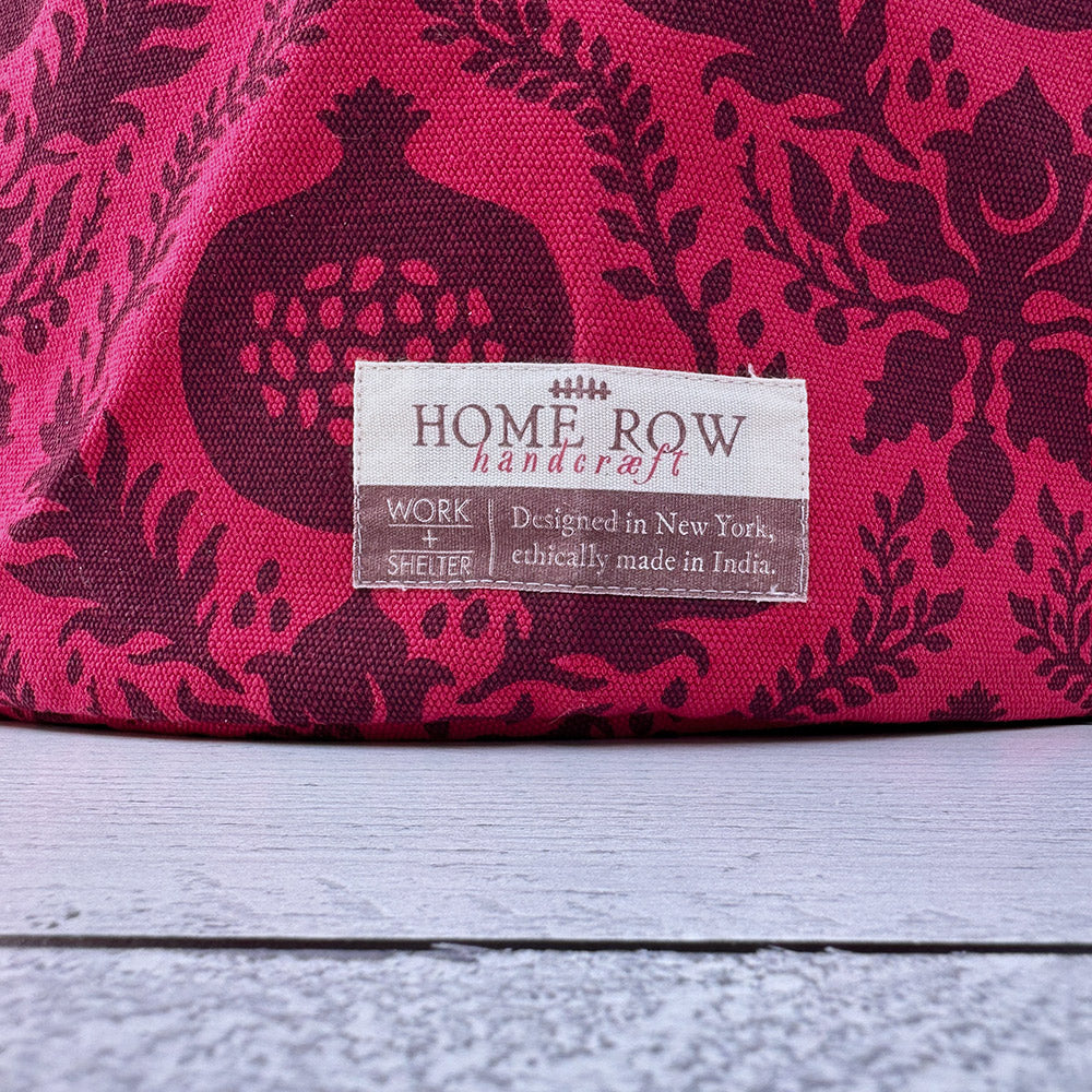 Hearth Basket - Persephone Pomegranate Damask