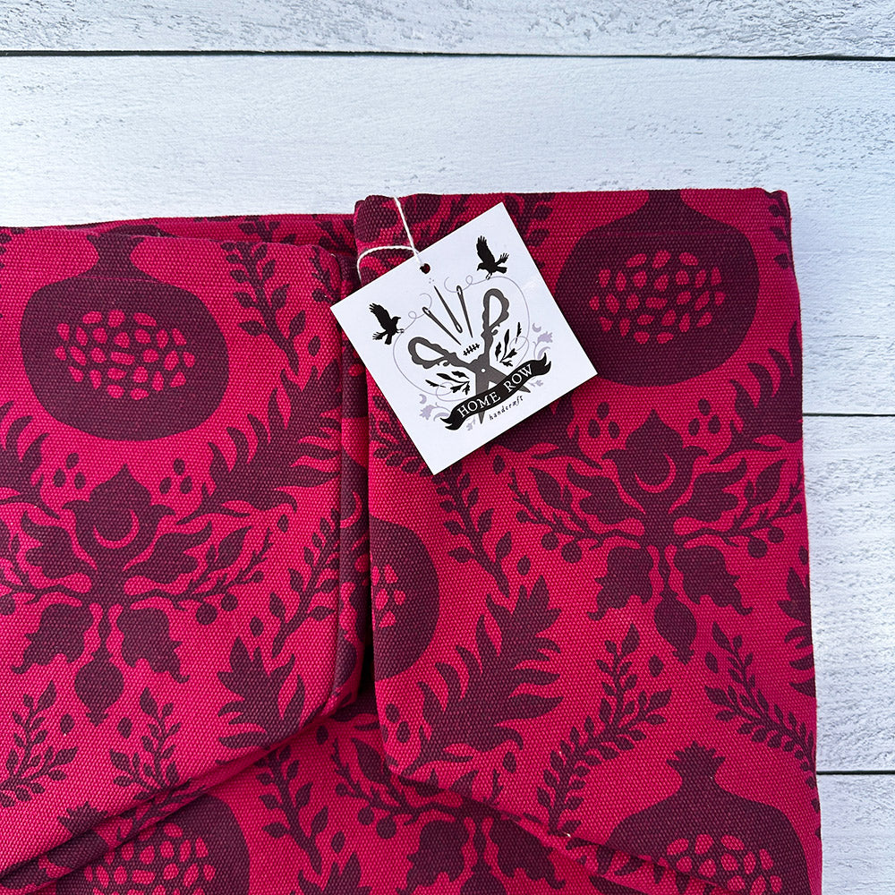 Hearth Basket - Persephone Pomegranate Damask