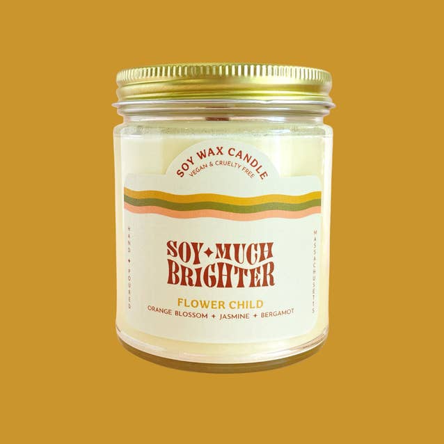 Flower Child Soy Candle: Orange Blossom + Jasmine + Bergamot