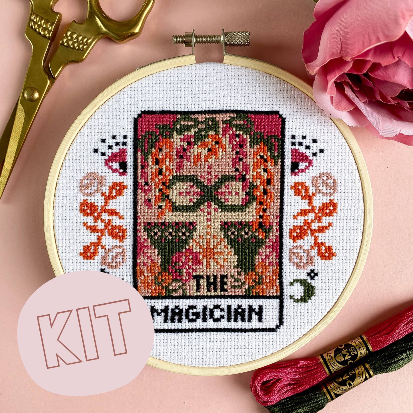 The Magician Tarot Card Cross Stitch Kit