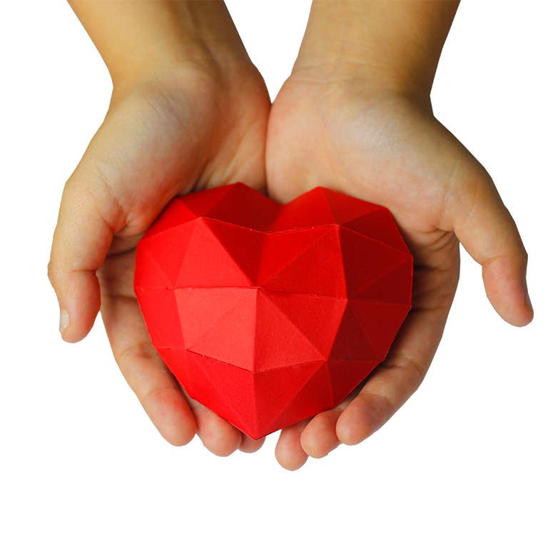 Mini 3D PaperCraft Heart Model