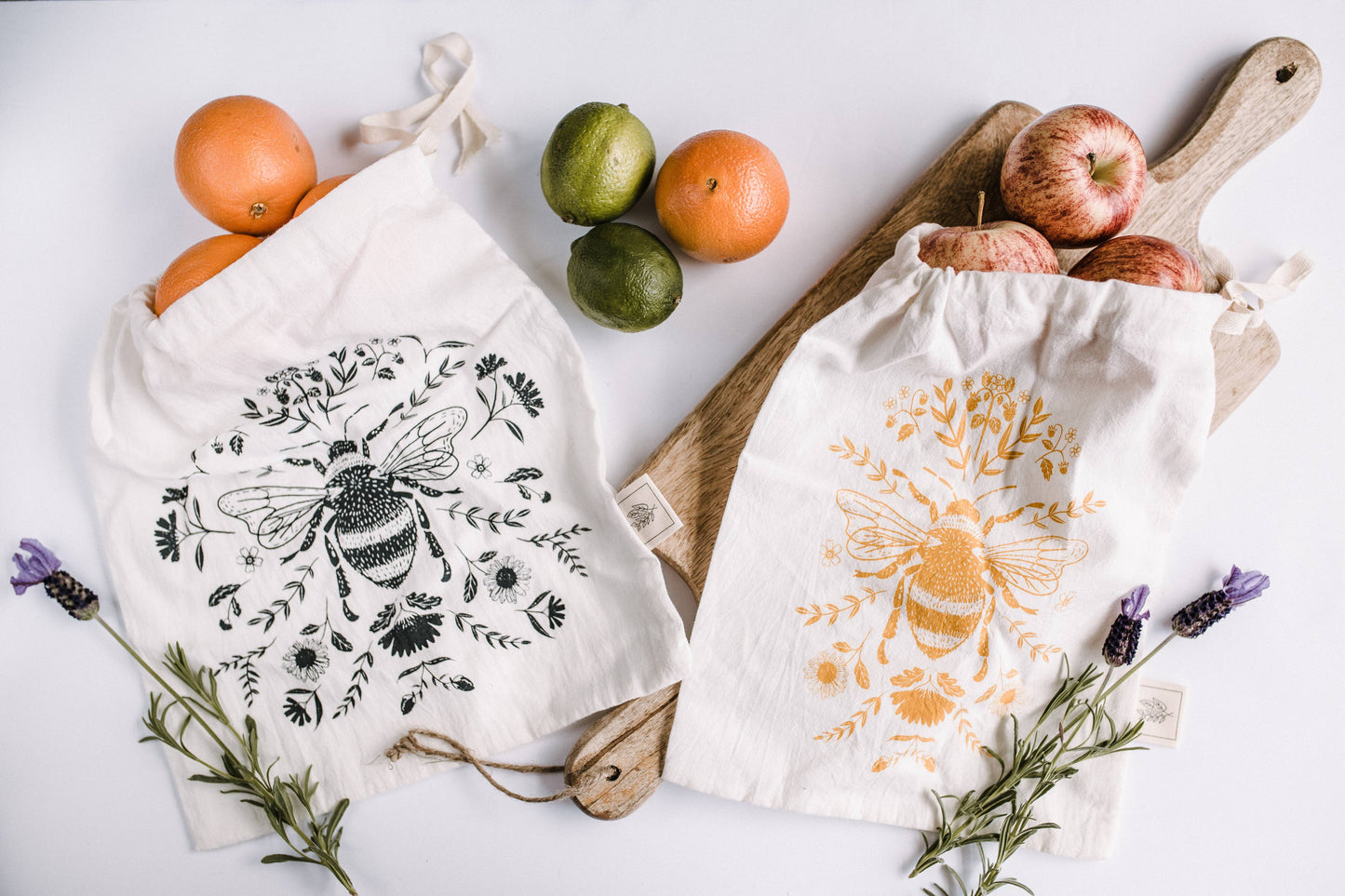 Reusable Bee Bags - Set of 2
