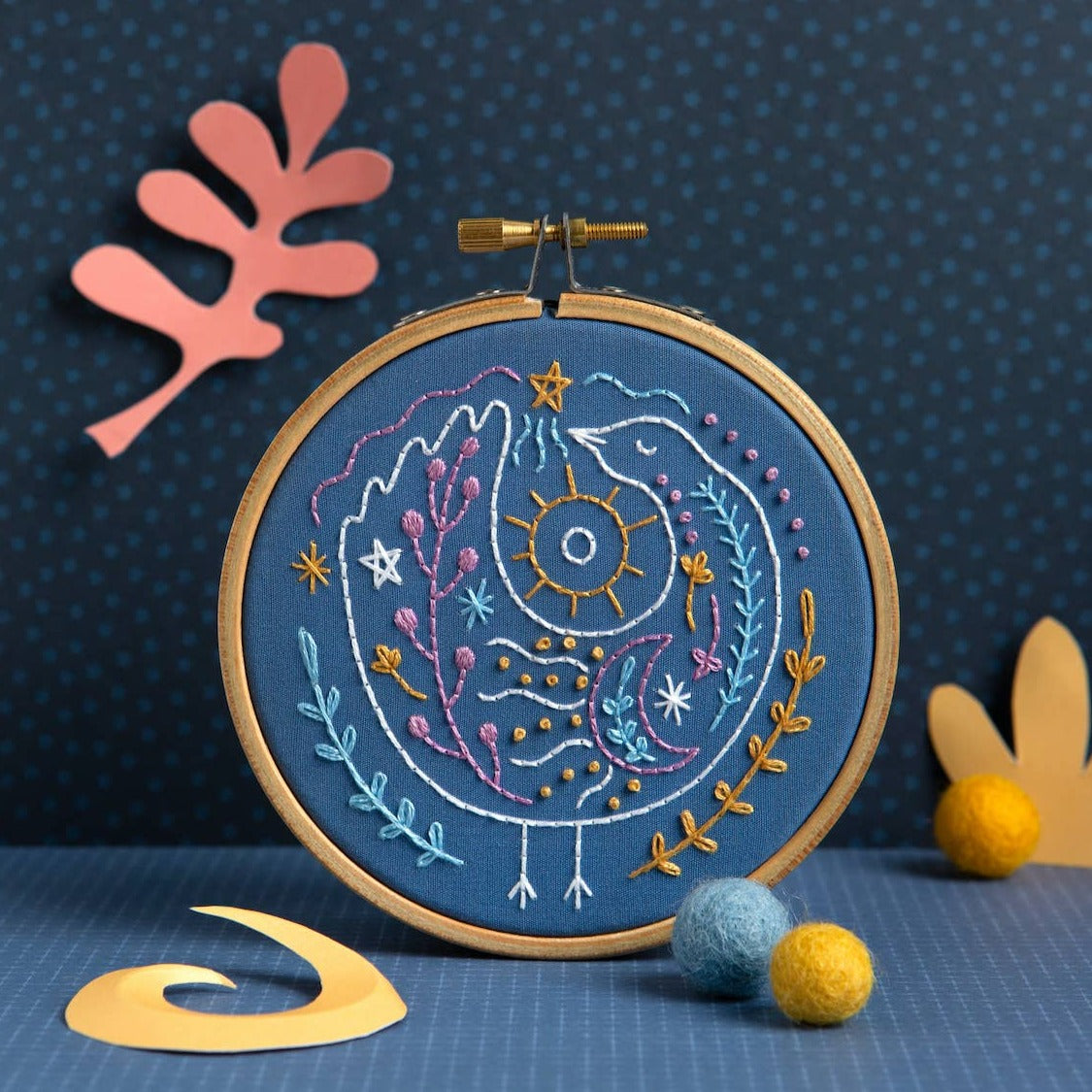 Celestial Bird Mini Embroidery Kit