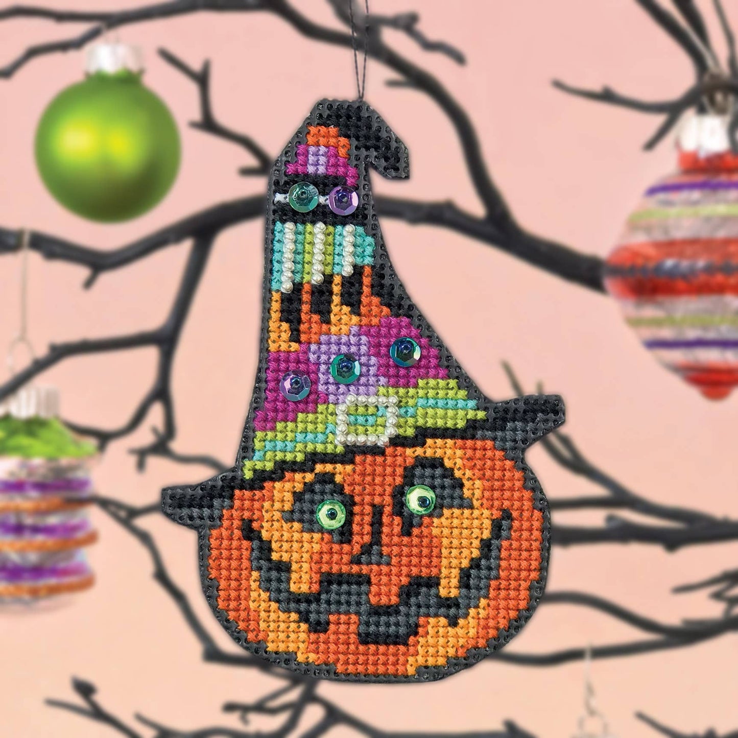 Miss Witch - Cross Stitch Ornament Kit