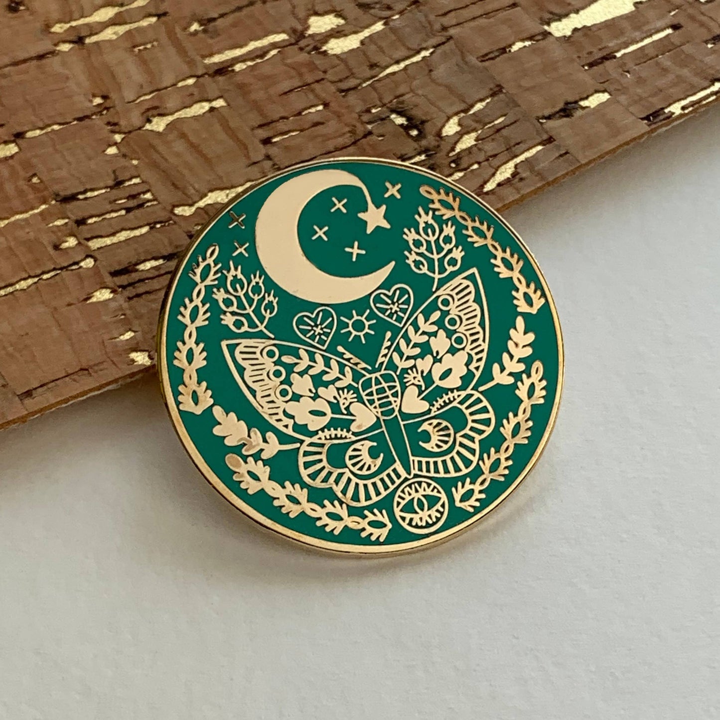 Lunar Moth Enamel Pin