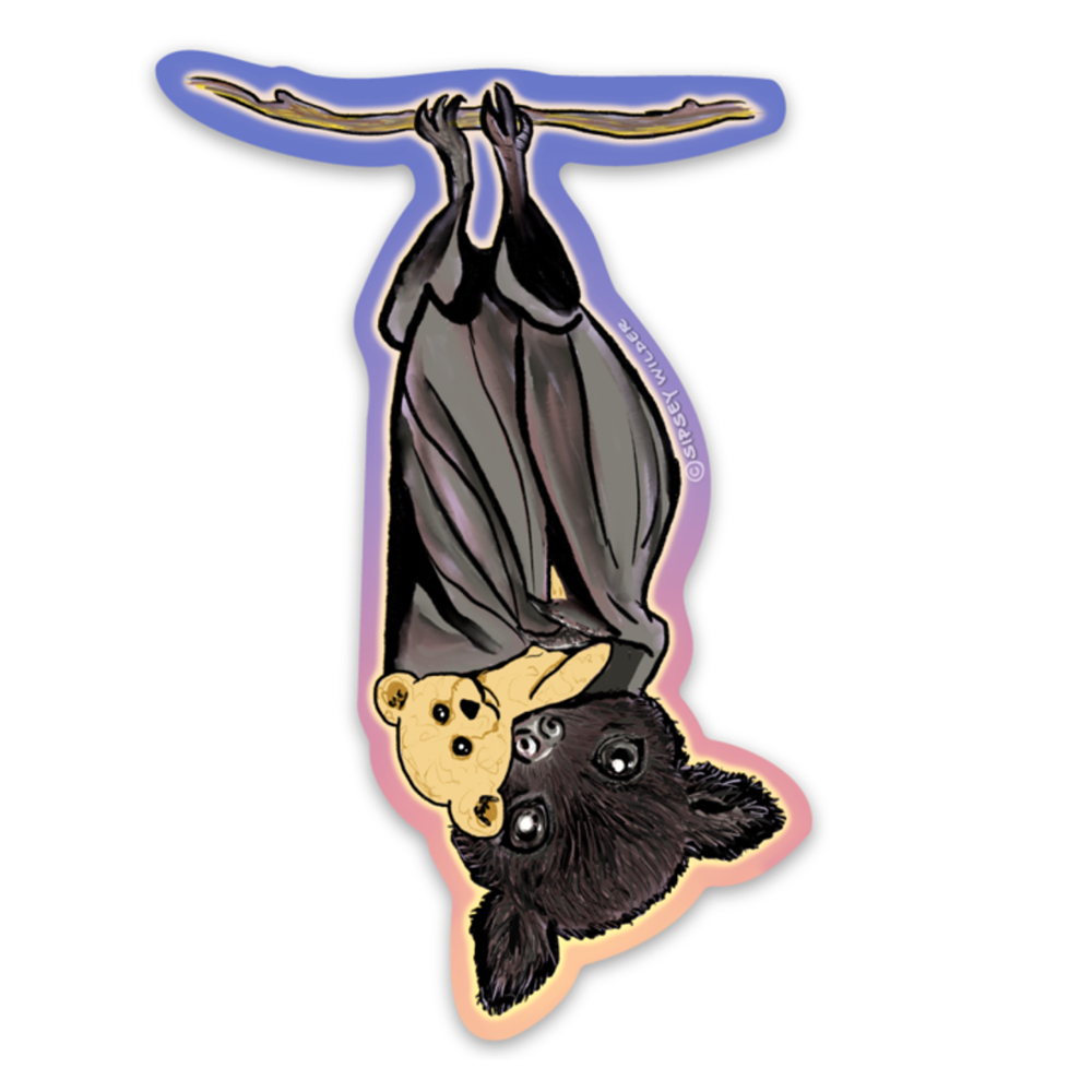 Cuddle Buddies Bat Vinyl Sticker